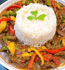 Steemed white rice